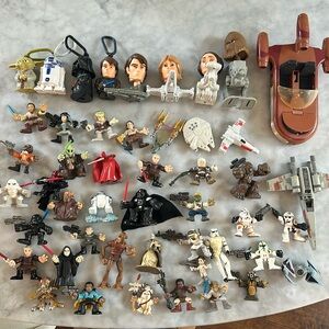 Star Wars Toys lot - VINTAGE- 50 items from various places